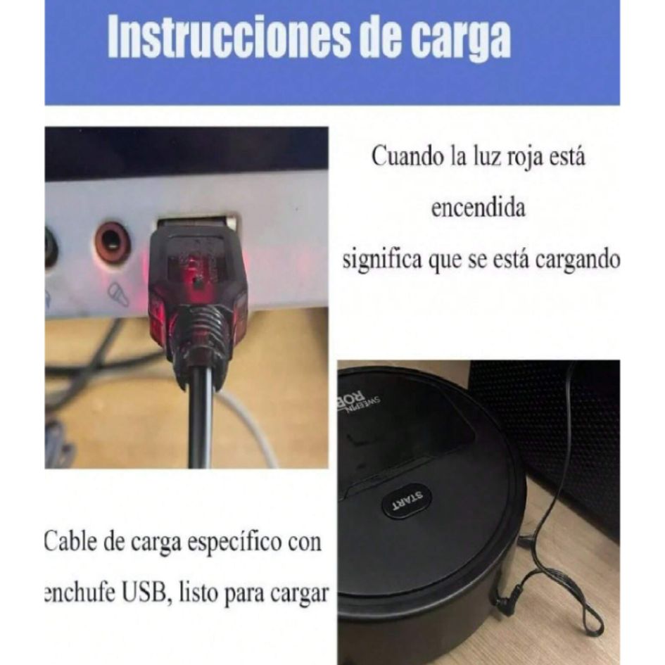 ROBOT ASPIRADORA 3 EN 1 LIMPIEZA HOGAR