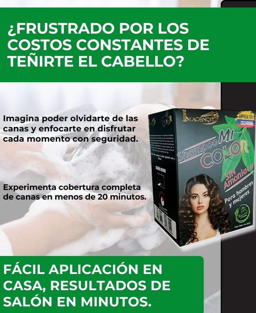Juventud en Cada Lavado - Shampoo Cubre canas NEGRO