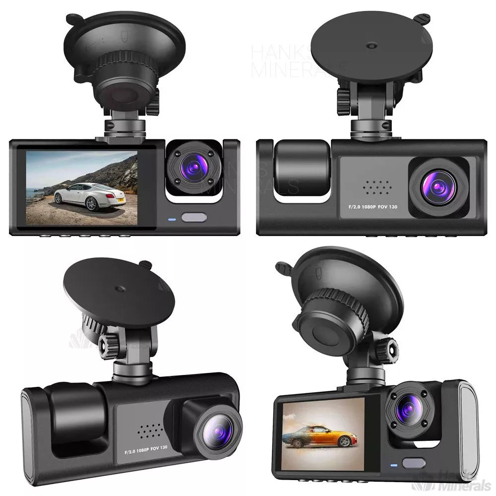 Cámara HD 1080P 3 en 1: Frontal, Trasera e Interior